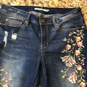 American Rag Denim Embroidered Jeans
